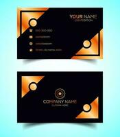 Double-Sided Luxury, Modern and Elegant Business Card Design Template. Vector Illustration