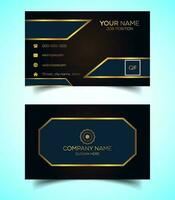 Double-Sided Luxury, Modern and Elegant Business Card Design Template. Vector Illustration