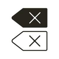 Backspace button icon vector