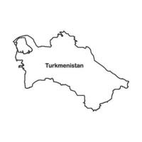 Turkmenistán mapa icono vector