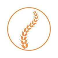 Wheat logo design vector