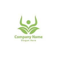 Health logo design inspiration, human spirit and success. Slogan to always maintain health. vector