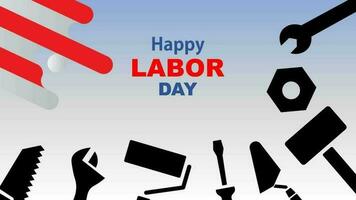 Animated video with Labor day theme