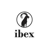 Ibex logo design in circle shape vector