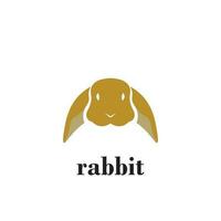 rabbit head logo with minimalistic design vector