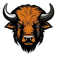 Buffalo head illustration vector