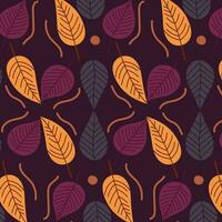 Autumn leaves pattern vector