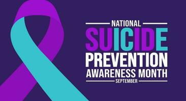 September is National Suicide Prevention Awareness Month background template. Holiday concept. background, banner, placard, card, and poster design template with text inscription and standard color. vector