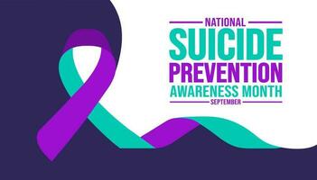 September is National Suicide Prevention Awareness Month background template. Holiday concept. background, banner, placard, card, and poster design template with text inscription and standard color. vector