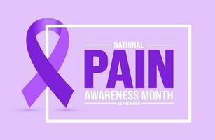 September is national Pain Awareness Month background template. Holiday concept. background, banner, placard, card, and poster design template with text inscription and standard color. vector