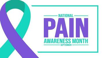 September is national Pain Awareness Month background template. Holiday concept. background, banner, placard, card, and poster design template with text inscription and standard color. vector