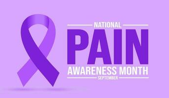 September is national Pain Awareness Month background template. Holiday concept. background, banner, placard, card, and poster design template with text inscription and standard color. vector