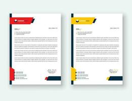 Corporate letterhead template design. vector