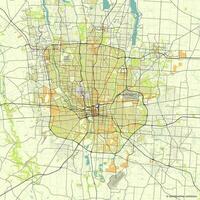 Vector city map of Columbus Ohio USA