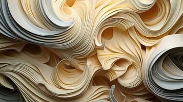 abstract paper sculptures, digital art illustration photo