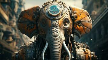 antropomórfico elefante, digital Arte ilustración foto