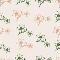 Cute flower seamles pattern. Ideal for printing on fabric or paper for wallpapers, textile, wrapping. vector