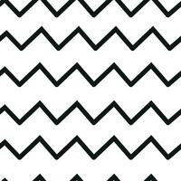 Geometric textile zigzag black and white seamless pattern. Background design texture vector