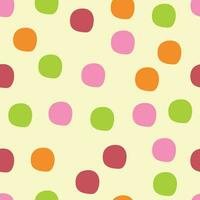 Rough polka dot vector seamless pattern. Seamless retro polka dot pattern on a light beige background