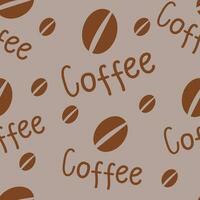 Coffee bean seamless pattern. sketch of coffee beans. Hand drawn coffee beans vector. vector