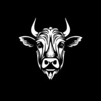 vaca - minimalista y plano logo - vector ilustración