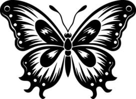 mariposa, negro y blanco vector ilustración