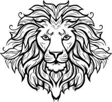 Lion, Minimalist and Simple Silhouette - Vector illustration