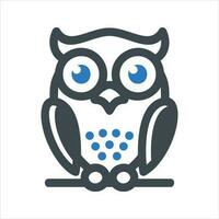 Owl icon. Vector and glyph