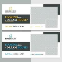 Minimalist Real Estate Billboard Template with Blue and Yellow Accents vector