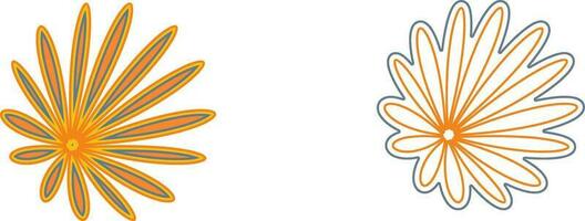 set of flowers vector