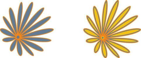 set of flowers vector