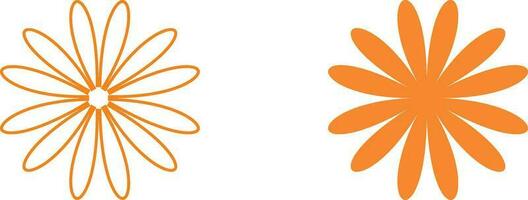 set of flowers vector