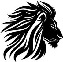 Lion, Black and White Vector illustration