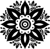 Mandala - Minimalist and Flat Logo - Vector illustration