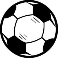 Football - Black and White Isolated Icon - Vector illustration