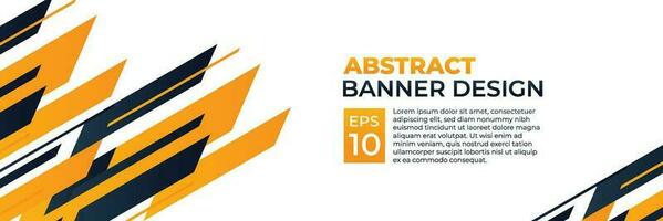Abstract banner vector, modern background horizontal with dynamic yellow shape color for technology and sports theme vector
