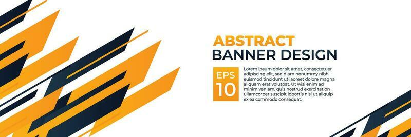 Abstract banner vector, modern background horizontal with dynamic yellow shape color for technology and sports theme