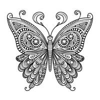 Boho Butterfly Coloring Pages photo