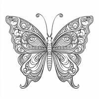 Boho Butterfly Coloring Pages photo