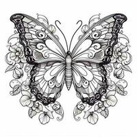 Boho Butterfly Coloring Pages photo