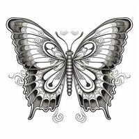 Boho Butterfly Coloring Pages photo