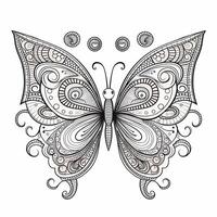 Boho Butterfly Coloring Pages photo