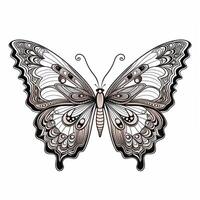 Boho Butterfly Coloring Pages photo