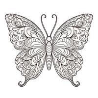 Boho Butterfly Coloring Pages photo