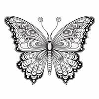 Boho Butterfly Coloring Pages photo