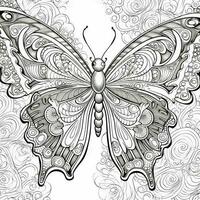 Boho Butterfly Coloring Pages photo