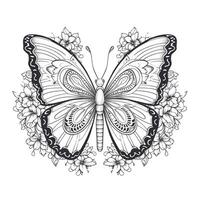 Boho Butterfly Coloring Pages photo