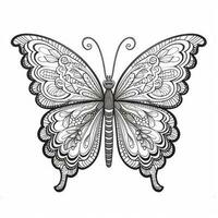 Boho Butterfly Coloring Pages photo