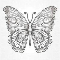 Boho Butterfly Coloring Pages photo