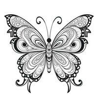 Boho Butterfly Coloring Pages photo